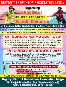 Distt. Badminton Championship Moga