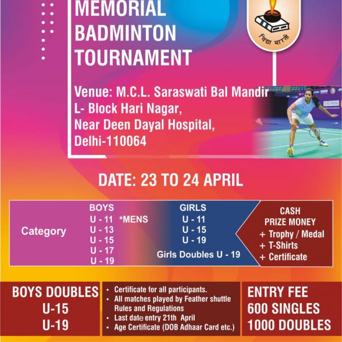 Swami Vivekanand Memorial Badminton Tournament