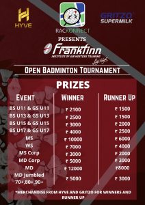 Franklin Badminton Tournament Gurugram-details