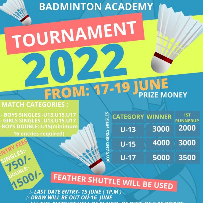 Shuttle Master Badminton Academy Tournament