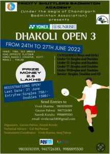 Dhakoli Open Badminton Tournament 3