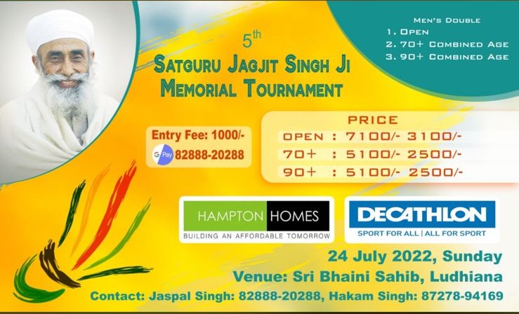 Satguru Jagjit Singh Ji Memorial Badminton Tournament