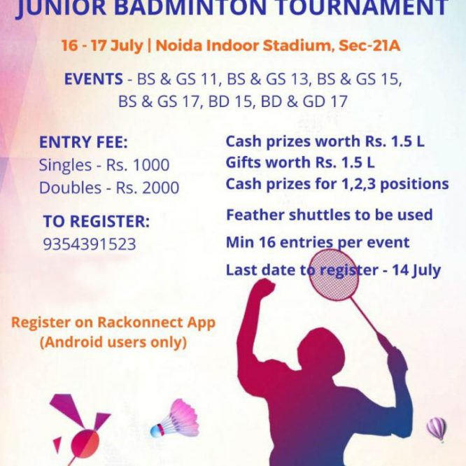 Rackonnect Junior Badminton Tournament Noida