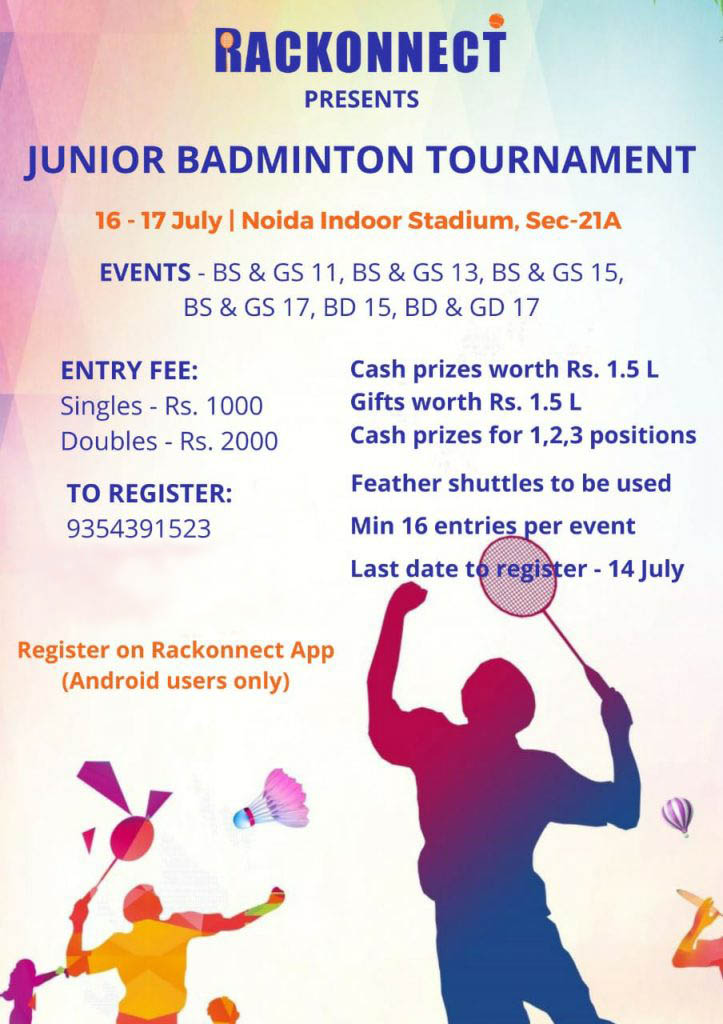 Rackonnect Junior Badminton Tournament Noida