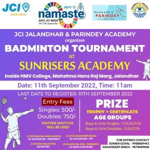 Badminton Tournament at Sunrisers
