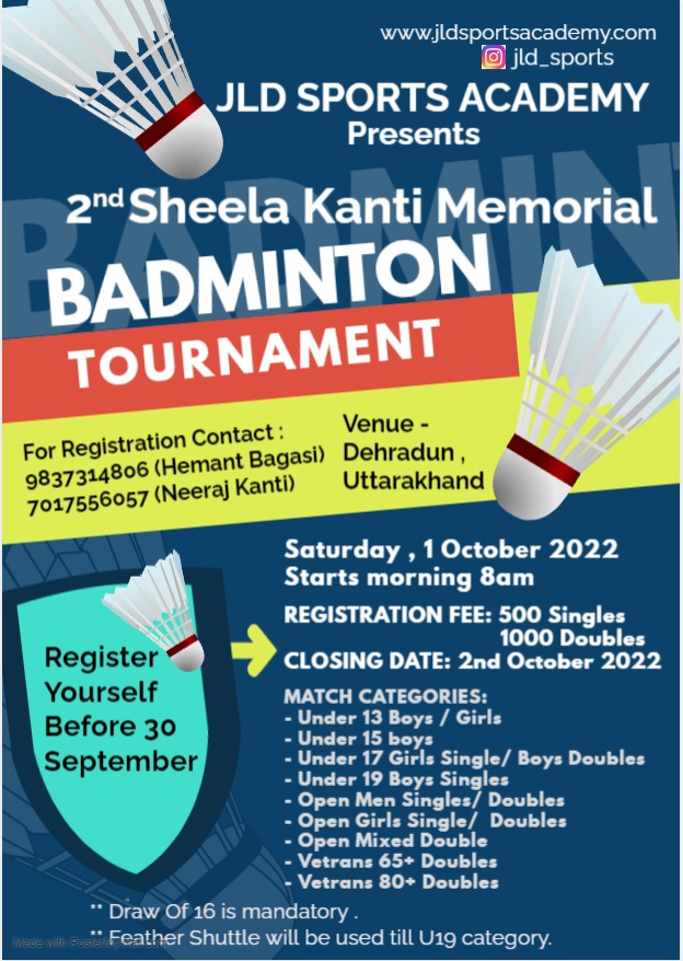2nd Sheela Kanti Mem. Badminton Tournament