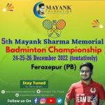 5th Mayank Memorial Badminton Championship 2022-LX