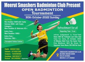 Meerut Smashers Open Badminton Tournament