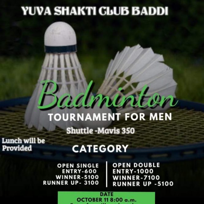 Open Badminton Tournament Baddi