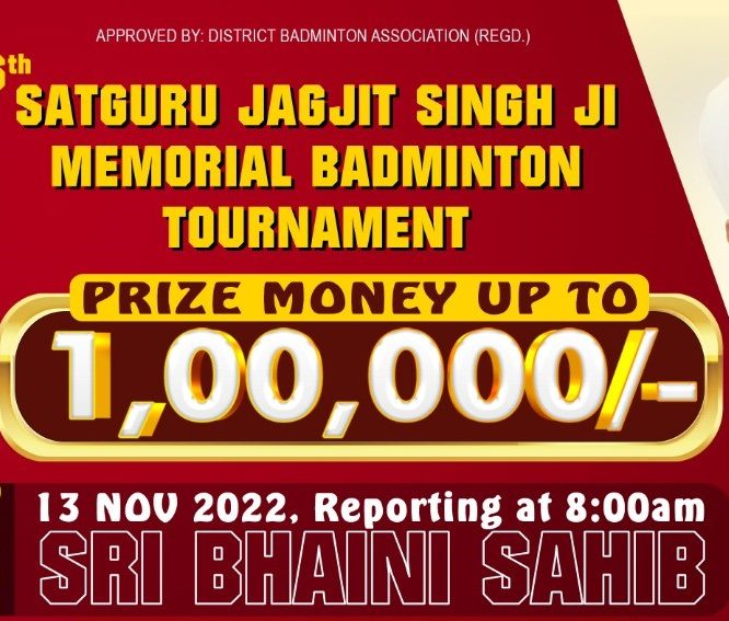 6th Satguru Jagjeet Singh Ji Memorial Badminton Tournament-Thumbnail