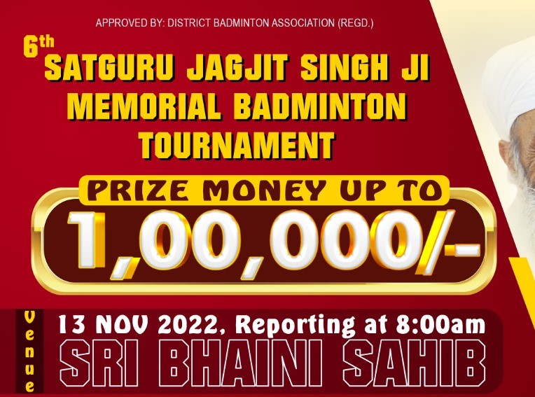 6th Satguru Jagjeet Singh Ji Memorial Badminton Tournament-Thumbnail