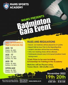 MAMS Academy Badminton Gala Event