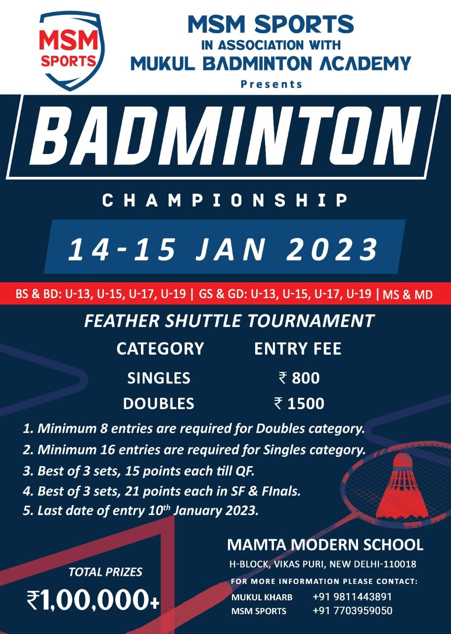 BADMINTON TOURNAMENTS 2023 Badmintonpb