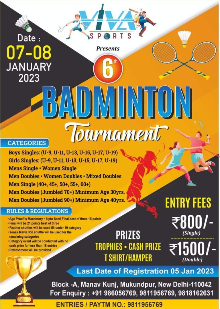 BADMINTON TOURNAMENTS 2023 Badmintonpb
