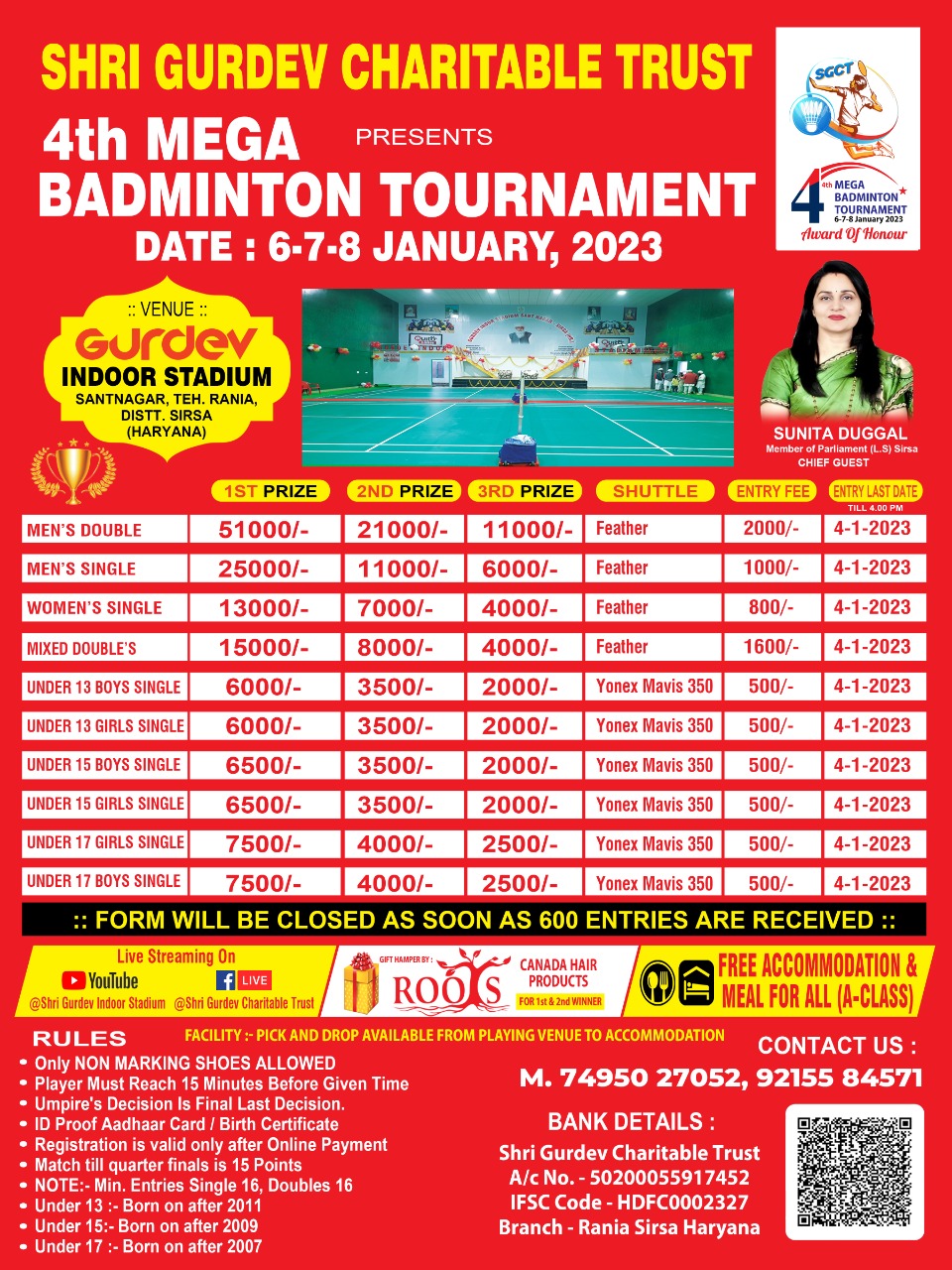 BADMINTON TOURNAMENTS 2023 Badmintonpb