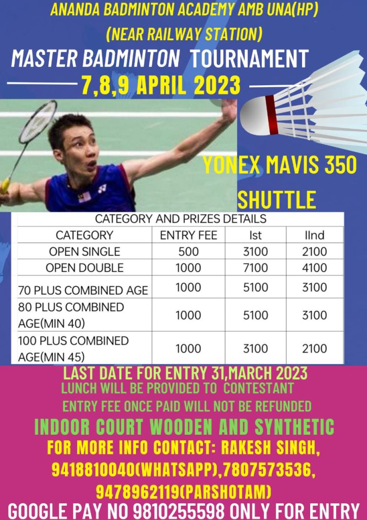 BADMINTON TOURNAMENTS 2023 Badmintonpb