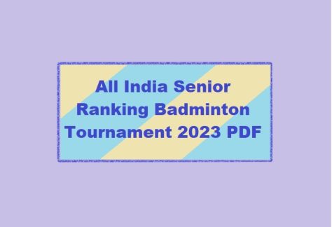 All India Senior Ranking Badminton Tournament 2023-TN
