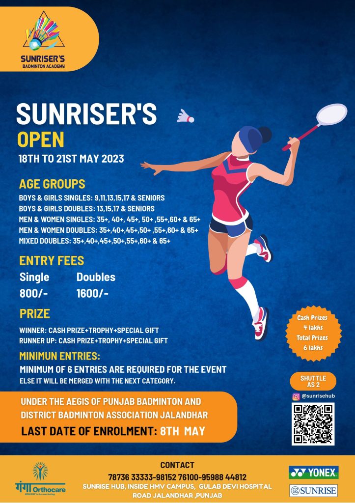 Sunrisers Open Badminton Tournament-MainPage