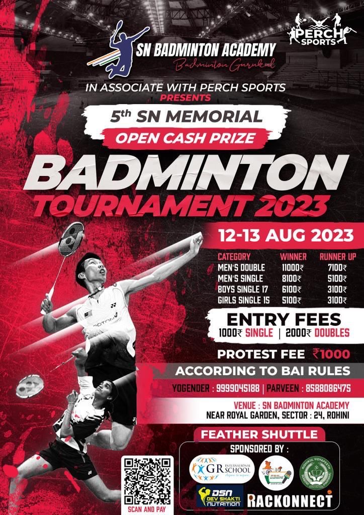 5th SN Memorial Open Badminton Tournament Badmintonpb