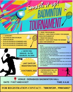 Open Badminton Tournament Dera Bassi