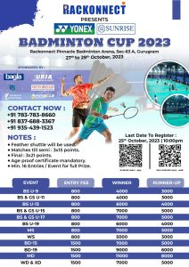 Rackonnext Badminton Cup 2023 - Gurugram1