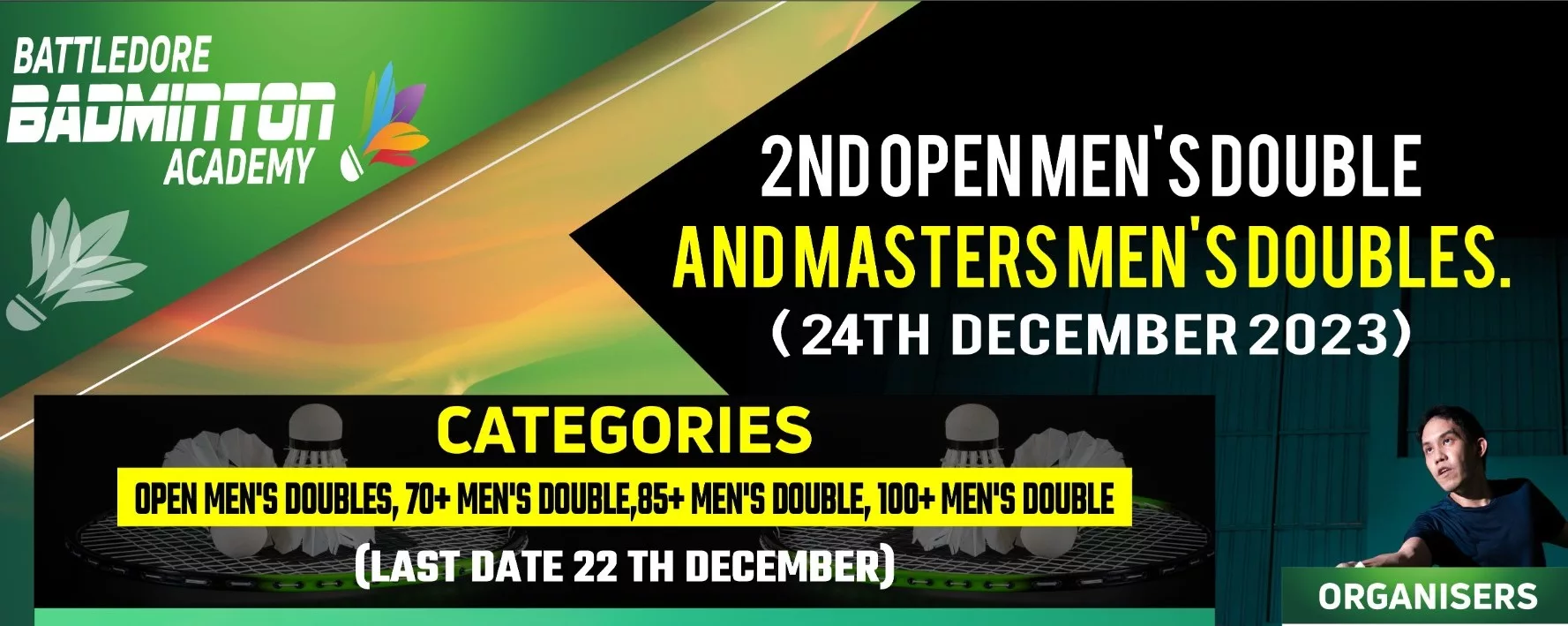 2nd Open Mens Doubles Badminton Tournament - Zirakpur
