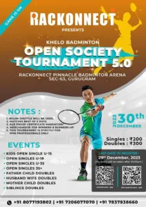 Rackonnect Open Society Tournament 5.0, Gurugram