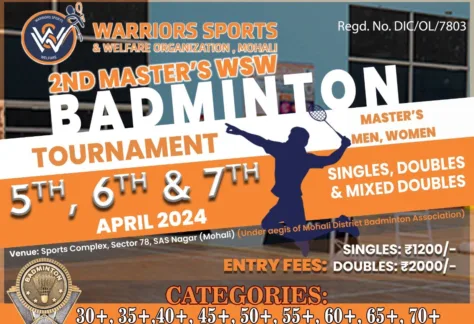 2nd Masters WSW Badminton Tournament