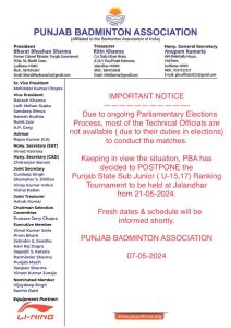 PBA Postponed notice