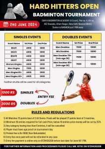 Hard Hitters Open Badminton Tournament