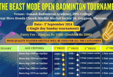 9th The Beast Mode Open Badminton Tournament