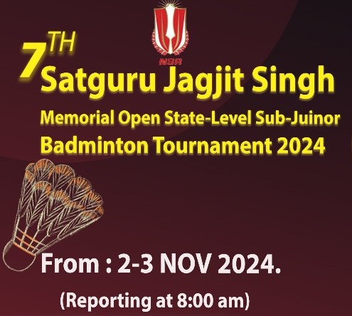 7th Satguru Jagjit Singh Mem Badminton Tournament 2024 TN