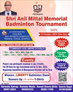 Sh.Anil Mittal Memorial Badminton Tournament