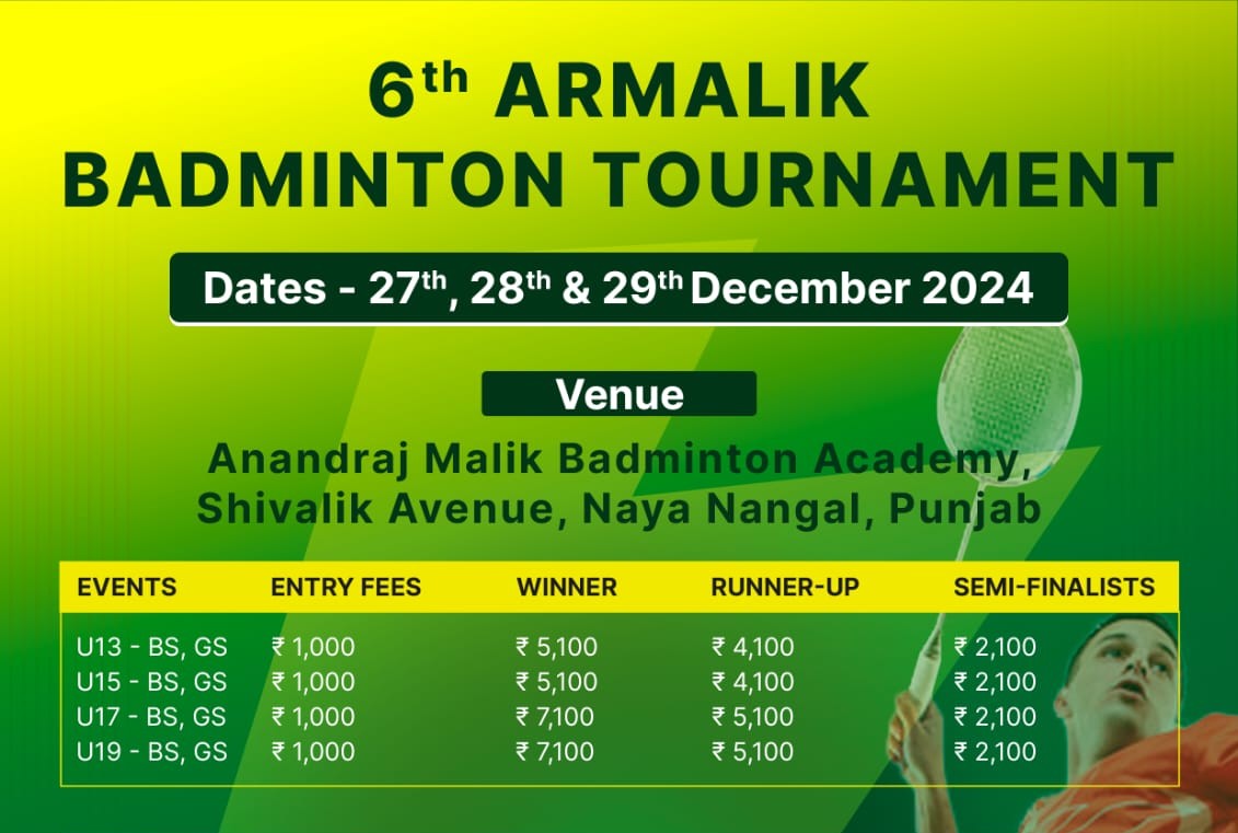 6th AR Malik Badminton Tournament Naya Nangal2024-TN