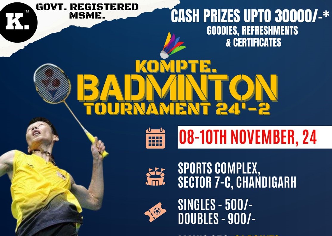 KOMPTE Badminton Tournament Chandigarh