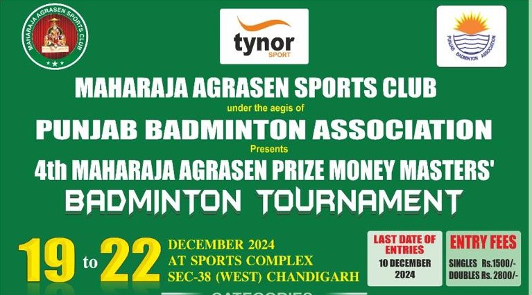 4th Maharaja Agrasen Prize Money Masters Badminton Tournament