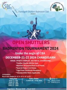 Open Shuttlers Badminton Tournament 2024 Poster1