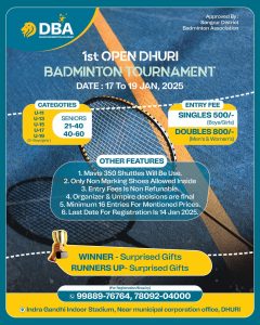 1st Open Dhuri Badminton Tournament 2025