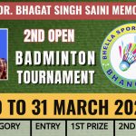 Dr.BS Saini Memorial 2nd Open Badminton Tournament_TN