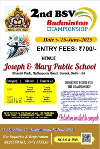 2nd BSV Badminton Championship - Burari-Delhi