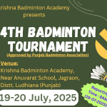 4th Badminton Tournament - Jagraon (Ldh)