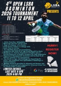 4th Open LSBA Badminton Tournament 2026